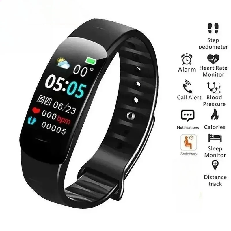 New 2026 Plus Smart Watch Men Women Bluetooth Step Counting Sports Bracelet Fitness Tracker Heart Rate Blood Pressure Sleep
