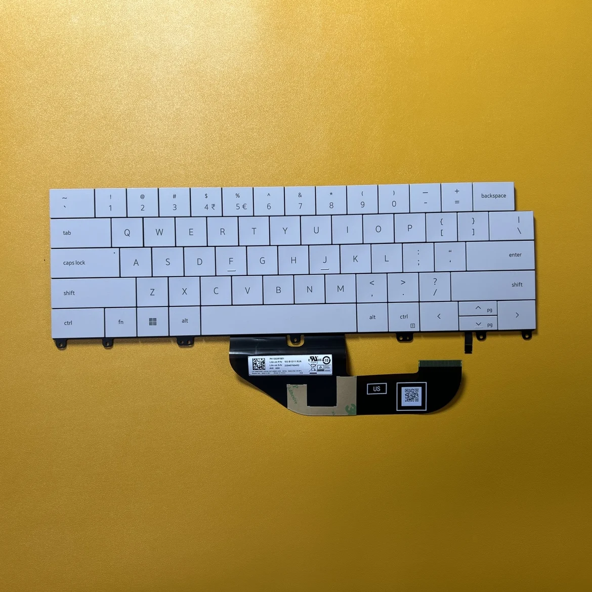 For Dell XPS13 Plus 9320 English Backlit Keyboard, Brand New, White PN Number: 0M6VRM