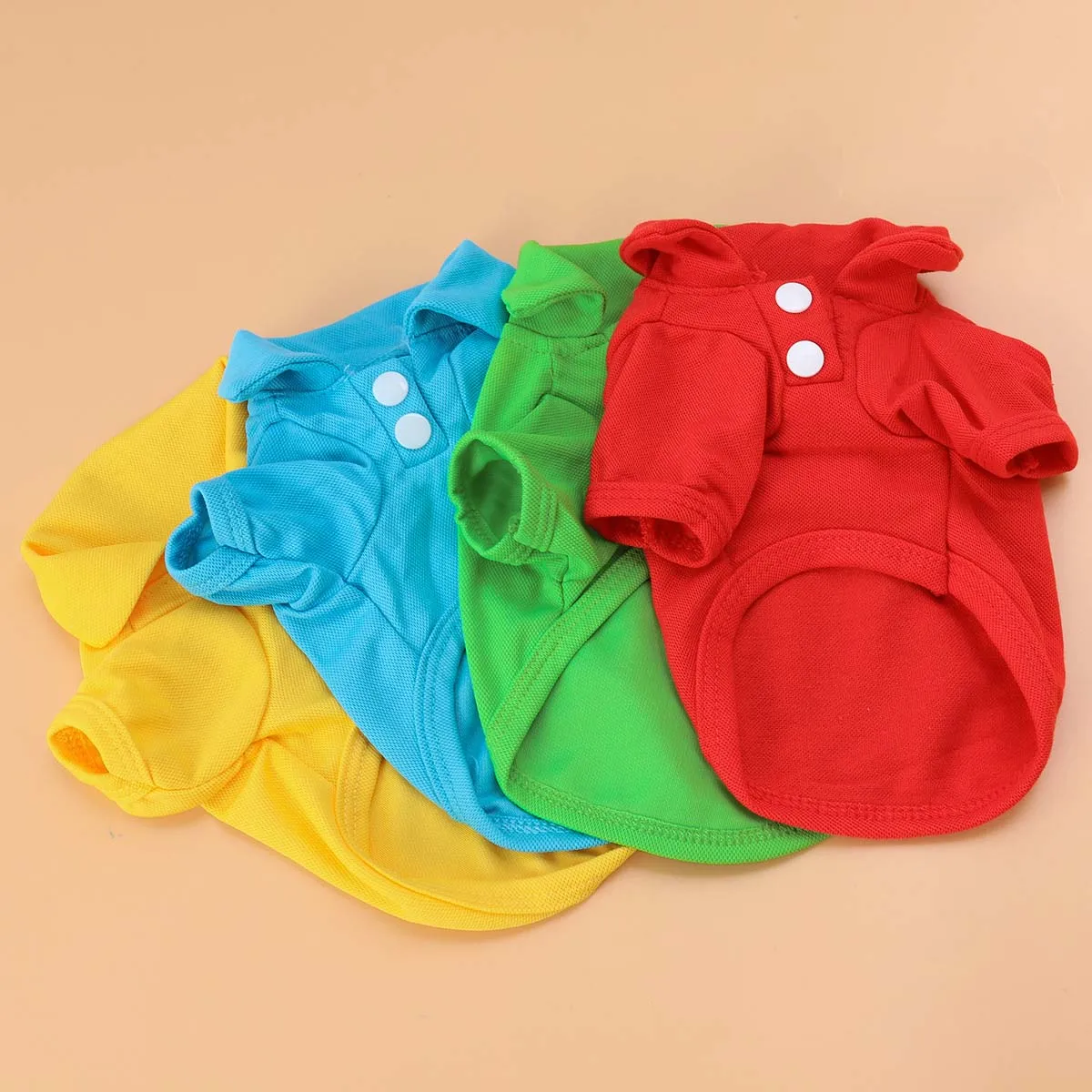 

4PCS Pet Cotton Shirts Comfortable Durable Breathable Dogs Clothing Puppy Apparel Pet Dog T Shirts Pets Dogs