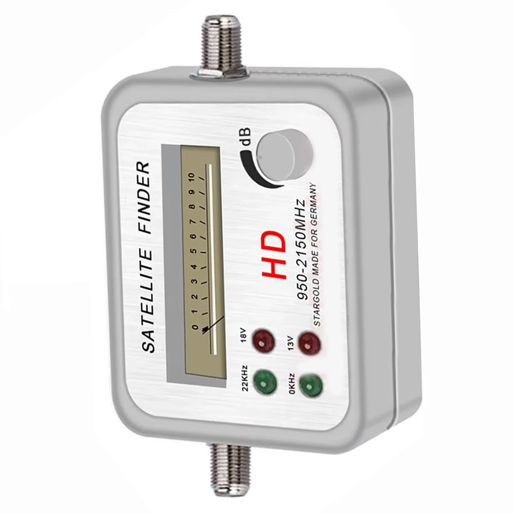 Buscador de satélite de alta definición para TV, instrumento de señal Digital, frecuencia de entrada de 950MHz-2150MHz, estrella luminosa indicadora interna de 22Khz