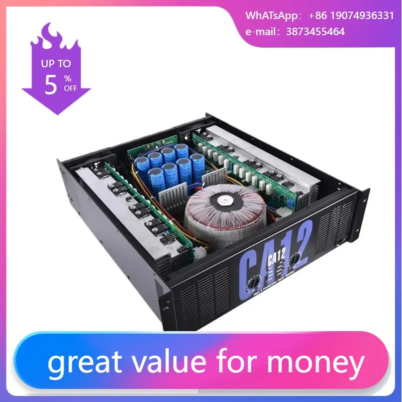 

CA12 Amplifier Black Panel 4000wat Sound Standard Class H Amplifier Audio CA12 1pcs Power Amplifier Crest Audio CA12 For Stages