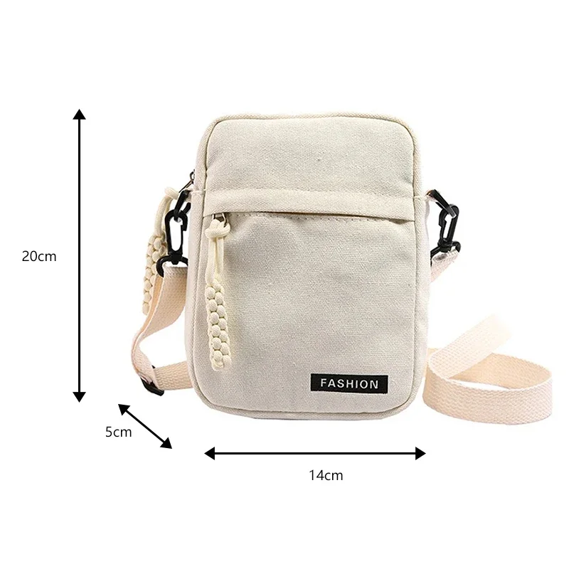 حقيبة كروس قماشية متعددة الوظائف حقيبة نسائية عصرية، حقيبة كتف رياضية كاجوال صغيرة للطلاب