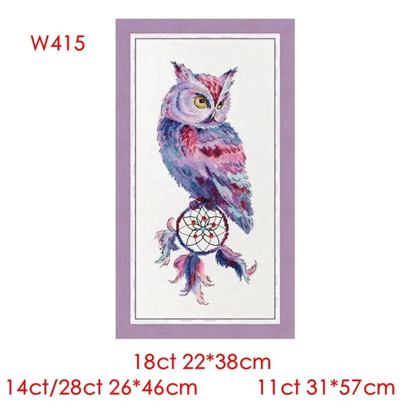 Cross-stitch kit DIY embroidery kit Optional printed patterns Handmade cross points kit Saga The Watcher Owl from Dreams - view 2