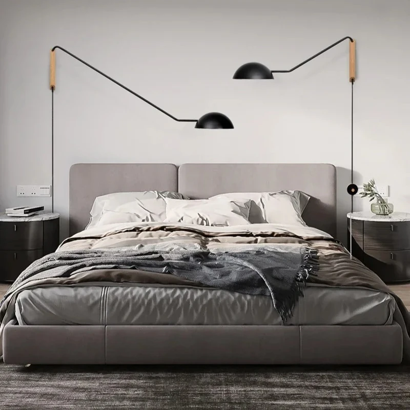

Modern Home Decor Minimalist Golden Wall Lamp Long Arm Wall Light for Living Bedroom Bedside Adjustable Indoor Lighting Fixture