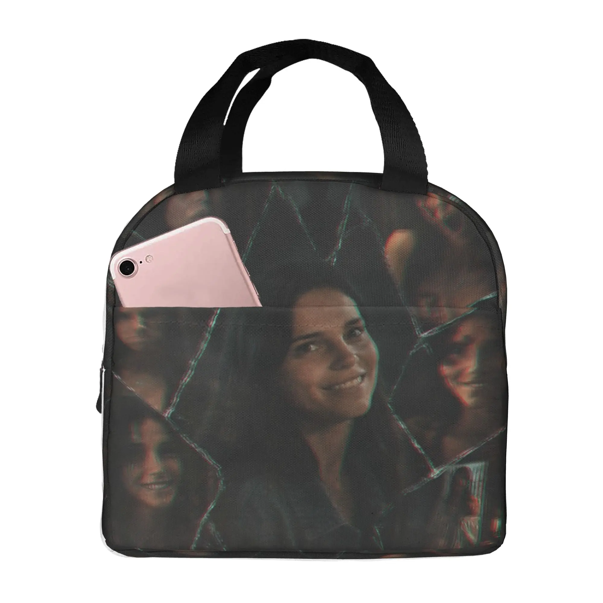 O-Obsessions Insulated Lunch Bag for Women Portable Scary Film Thermal Cooler Lunch Box School