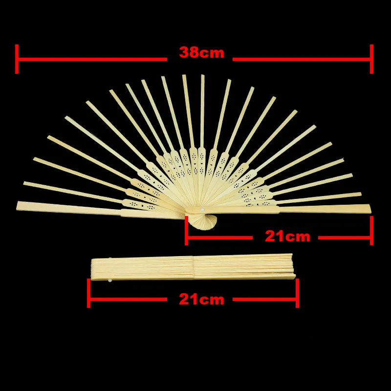 21cm Bamboo Folding Fan Frame Skeleton Blank DIY Craft Supply Material Homemade Fan Material Semi-finished Product Chinese Style