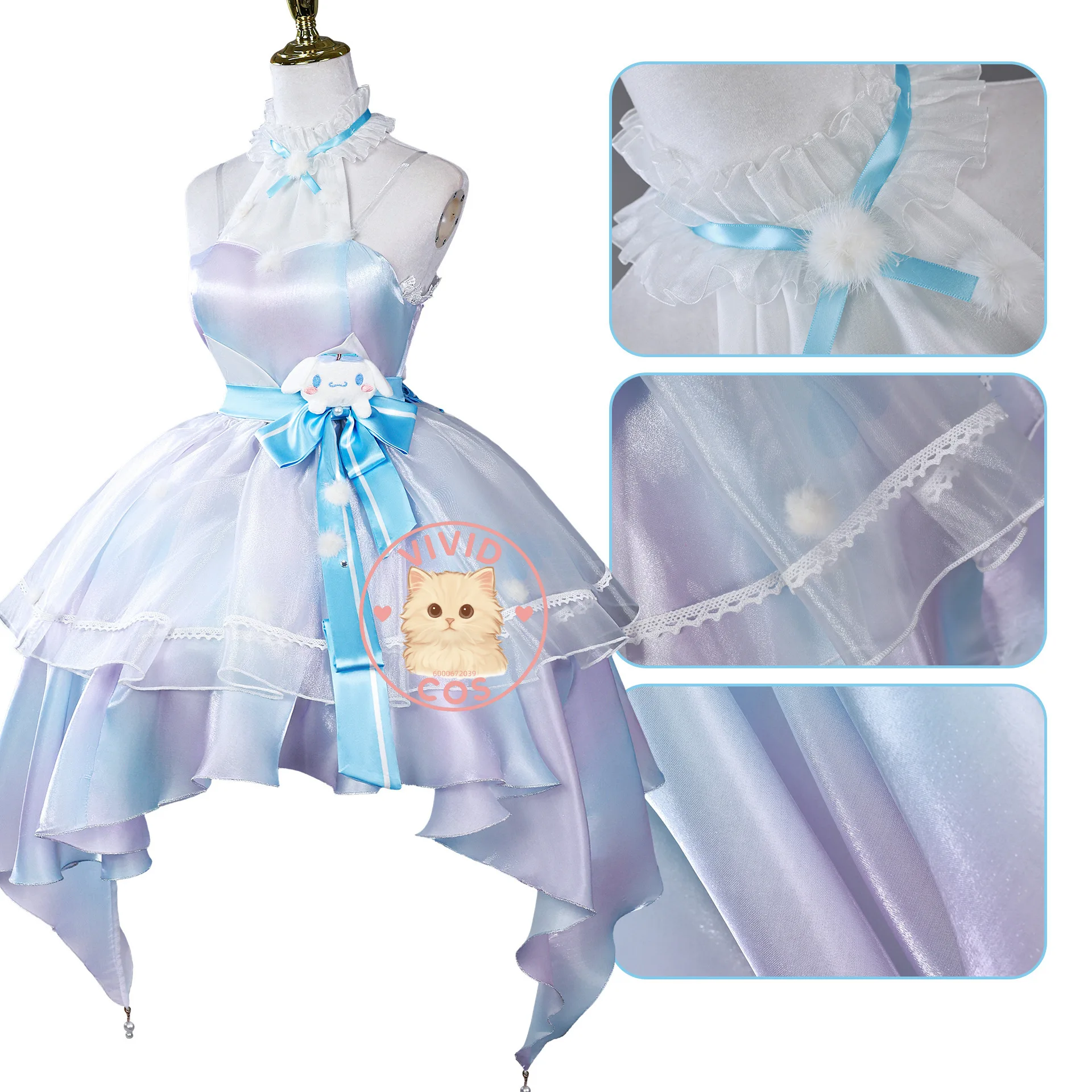 لعبة شرف الملوك أزياء تنكرية ياو لعب الأدوار أنيمي ياريا ملابس فستان أزرق للنساء الفتيات كوميك كون شعر مستعار للحفلات أحذية الدعاوى