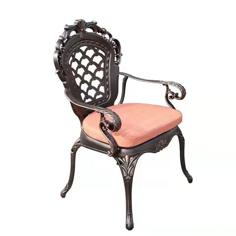 طاولات وكراسي من الألومنيوم المصبوب في الهواء الطلق، ثلاثة أو خمس قطع للترفيه في الهواء الطلق في الهواء الطلق وشرفة حديقة