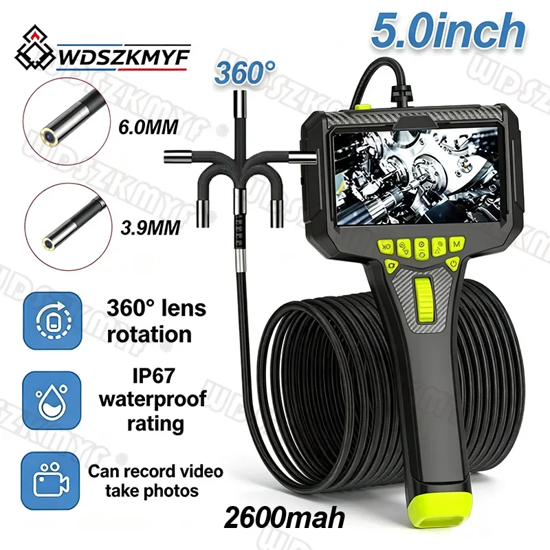 360° Articulating Industrial Endoscope 3.9mm/6mm 5