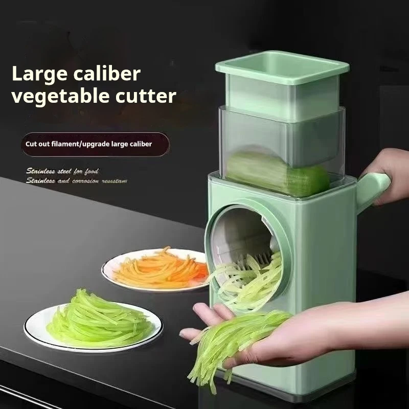 Multifunction Vegetable Slicer Manual Grater Vegetable Chopper 3 in 1 Stainless Steel  Cutter Potato Spiralizer Kitchen Tools