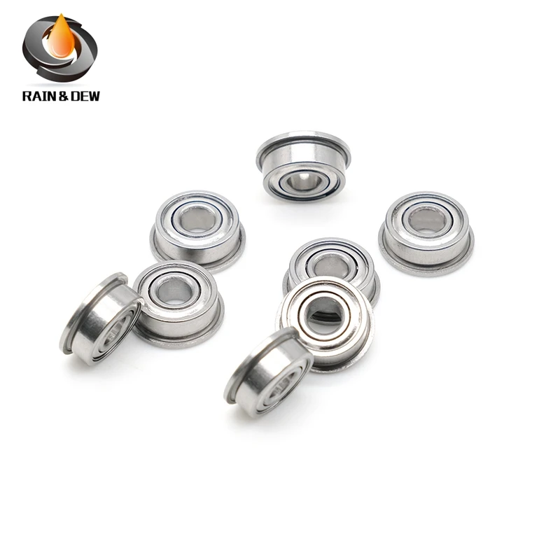 MF104ZZ Flange Bearing 4x10x4 mm 10PCS Double Shielded Chrome Steel Flanged MF104 Z ZZ Ball Bearings MF104Z MF104 Z ZZ