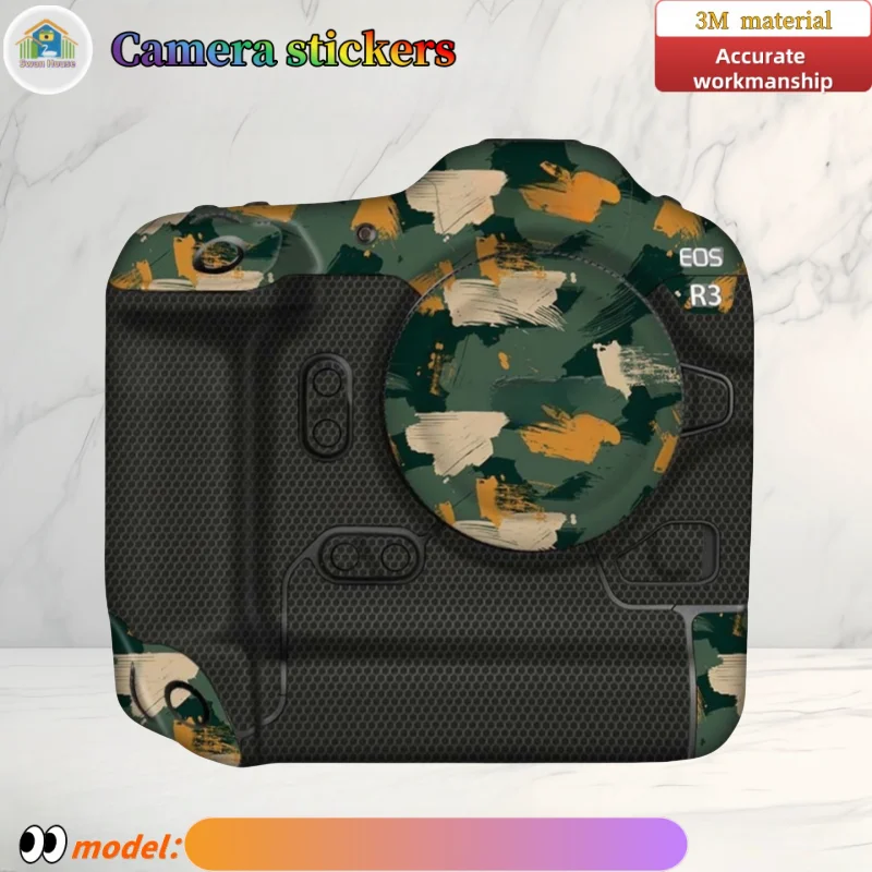 EOSR3 para adesivos de câmera Canon EOS R3, pele DIY, película protetora resistente ao desgaste de alfaiataria de precisão