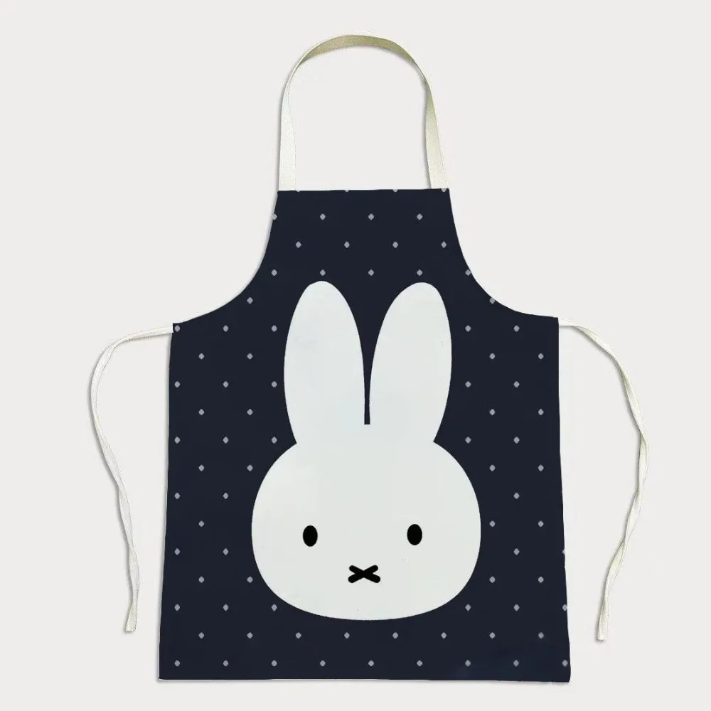 Miffy Kawaii Waterproof Fabric Apron for Adult Kitchen Household Baking and Oil Pollution Prevention Cute Gift Toy view 3