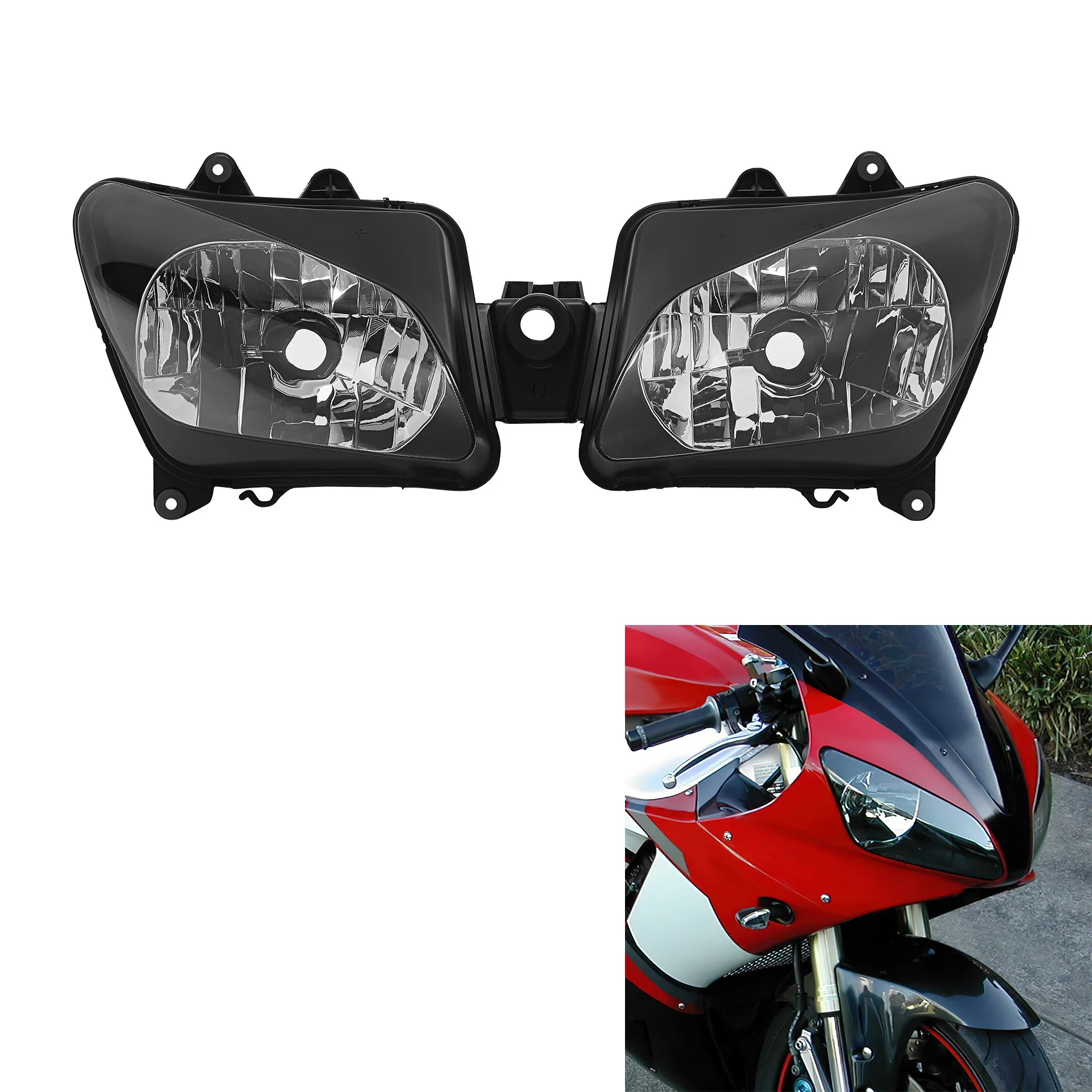 

Front Headlight Headlamp Assembly Fit For Yamaha YZF R1 YZF-R1 YZFR1 2000-2001