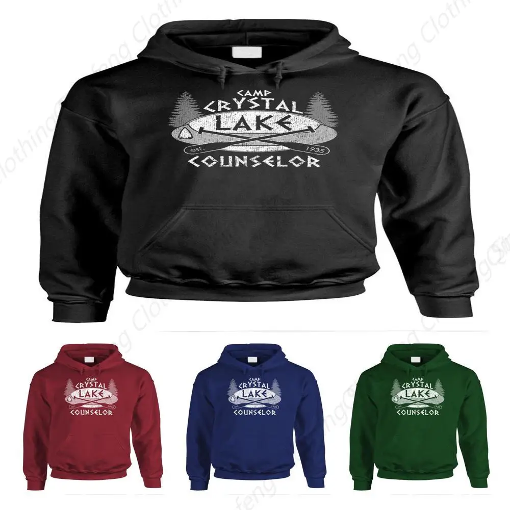 

CRYSTAL LAKE - horror hockey - Mens Pullover Hoodie, Black