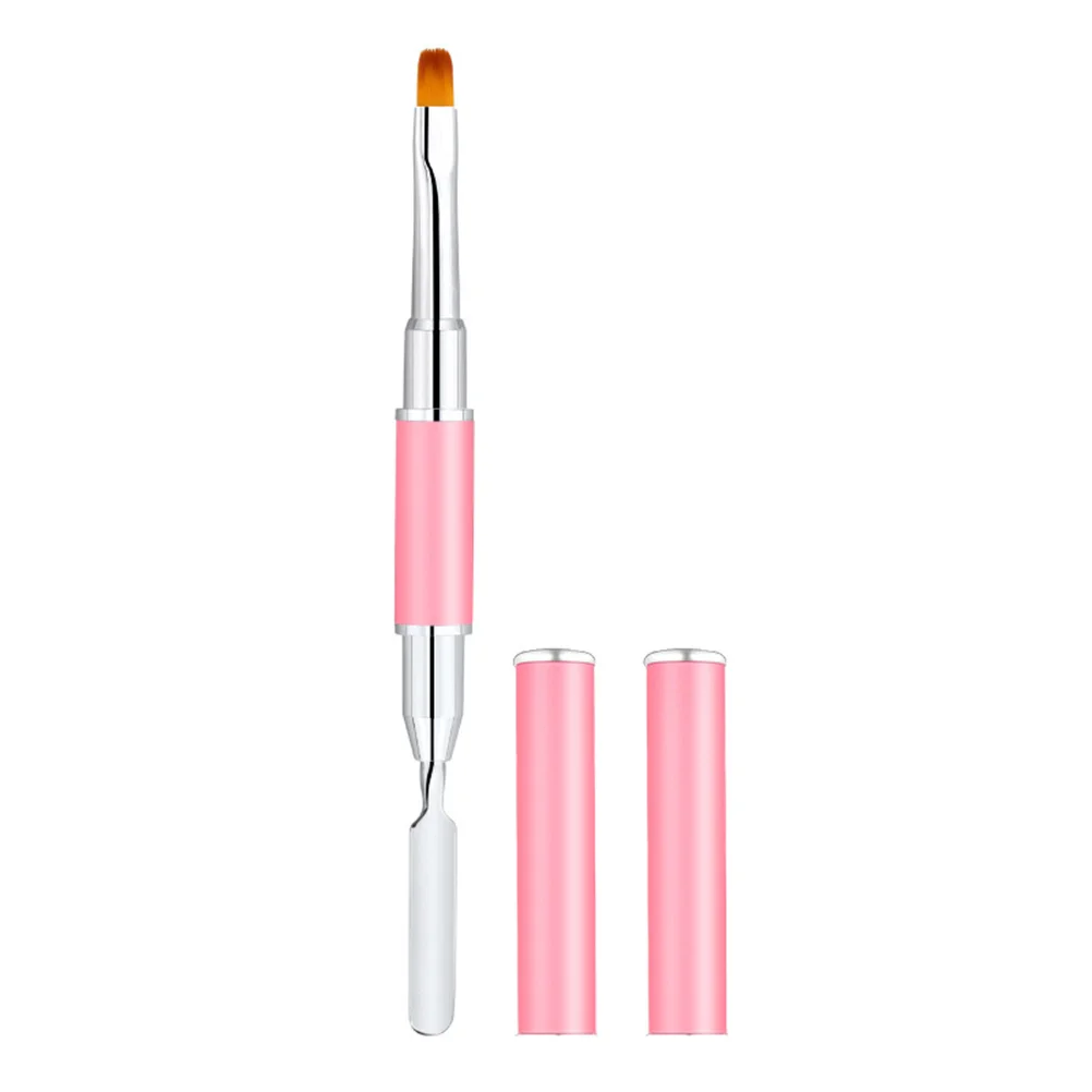 

2Pcs Nail Art Double-Ended Pen Brush Durable Lightweight Easy Use Professional Home Nail Painting Tool Accessories