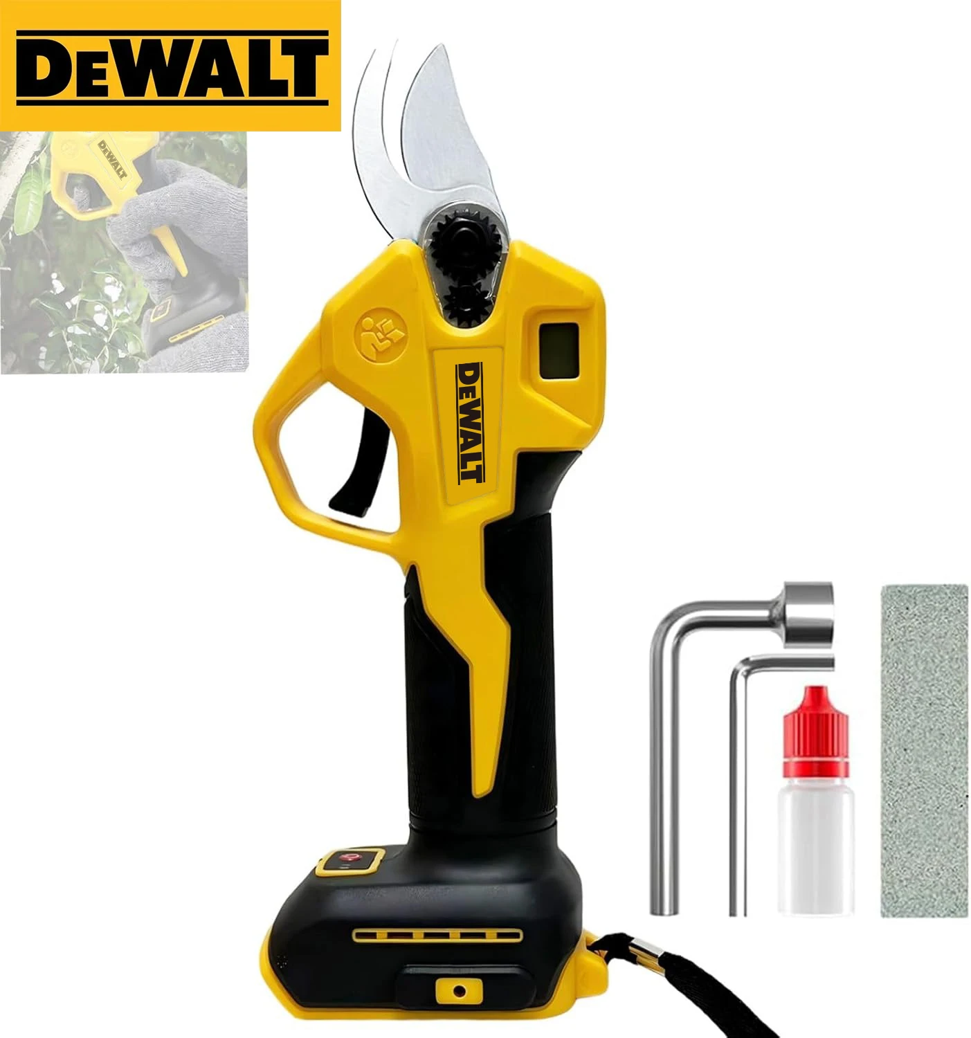 

Бесщеточные электрические секаторы Dewalt 40 мм для аккумулятора Dewalt 20В, беспроводные ножницы для обрезки фруктовых деревьев и бонсай
