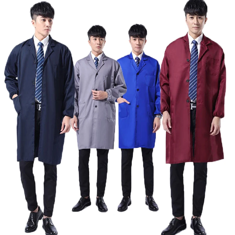 

Work Clothing Workwear Food Factory Uniforms Dust Proof Overalls Long-sleeve Working Coveralls Coat Suit Warehouse Porter Outfit