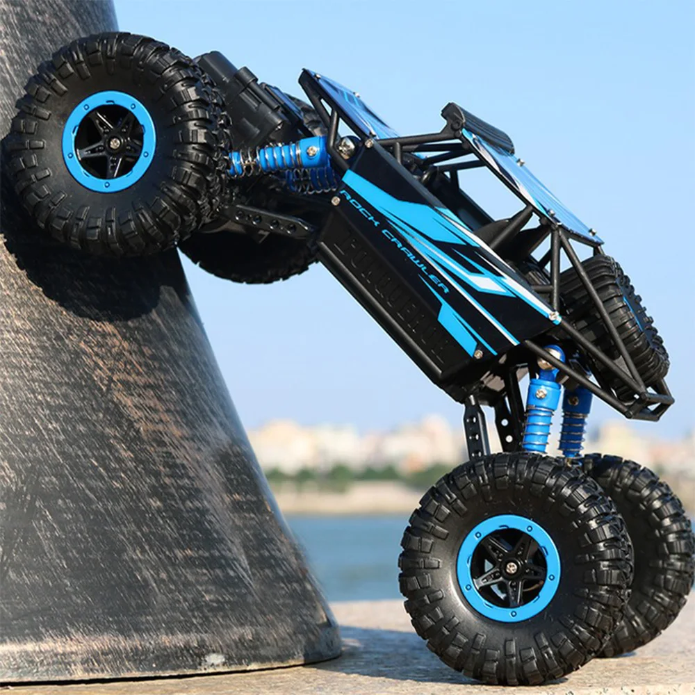 Remote Controlled Monster Truck, 2.4GHz 4WD Off-road RockTracked Vehicle, 1:16 All Terrain Rechargeable Electric Toy  Gifts