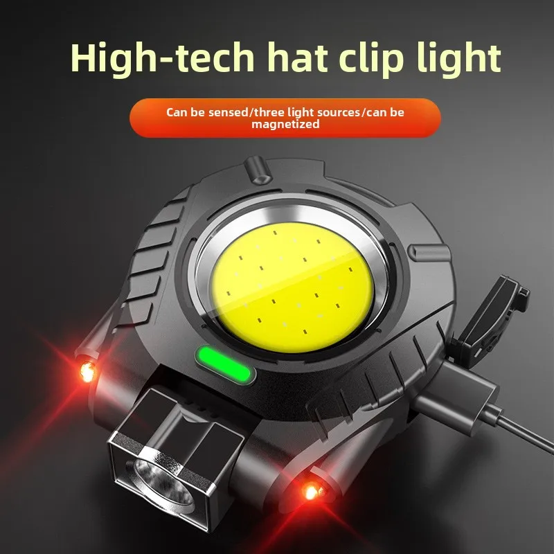 Mini LED Working Light Multifunctional Rechargeable Portable COB Flashlight Outdoor Camping Torch