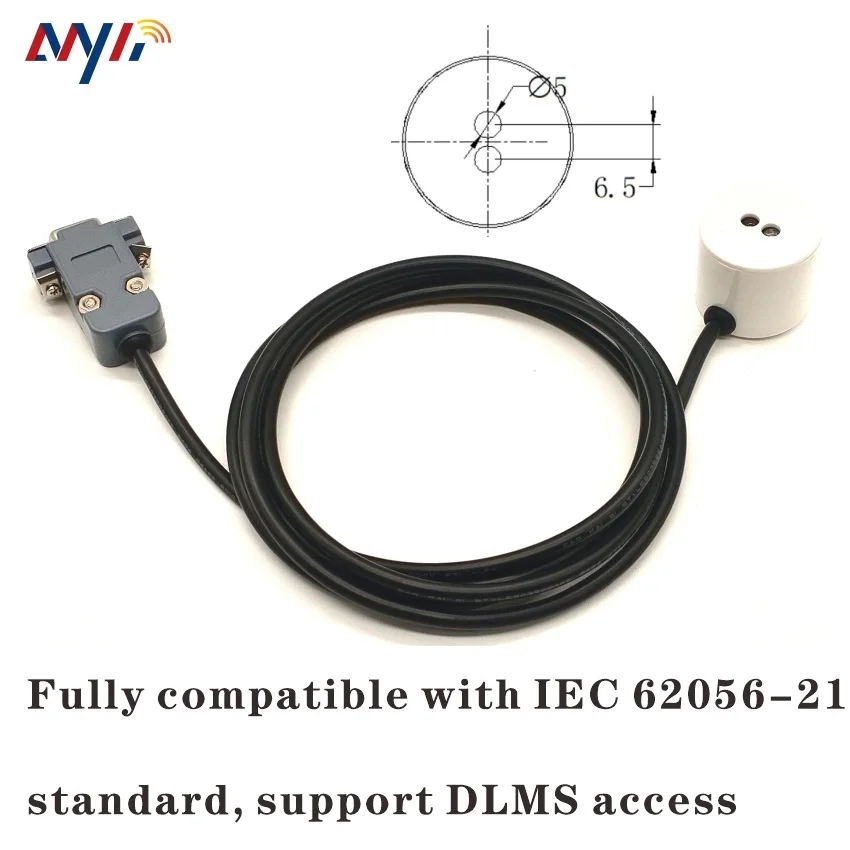 RS232 Optical Probe Dlms Cosem IEC62056-21 IEC1107สมาร์ทอะแดปเตอร์ Optical Probe