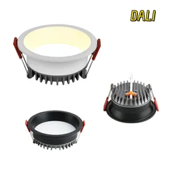 DALI Dimming Embedded Anti-glare LED Downlights SMD 7W9W 12W 15W Aluminum Narrow bezel Ceiling lamp AC220-240V Interior lighting