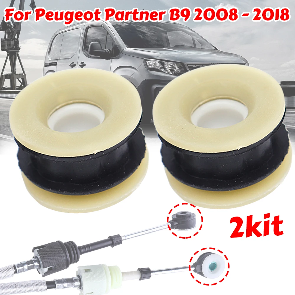 

2PC Manual Gearbox Shift Cable Linkage Control Bushing Gear Shifter Lever Selector End Rod Connect For Peugeot Partner B9 2008