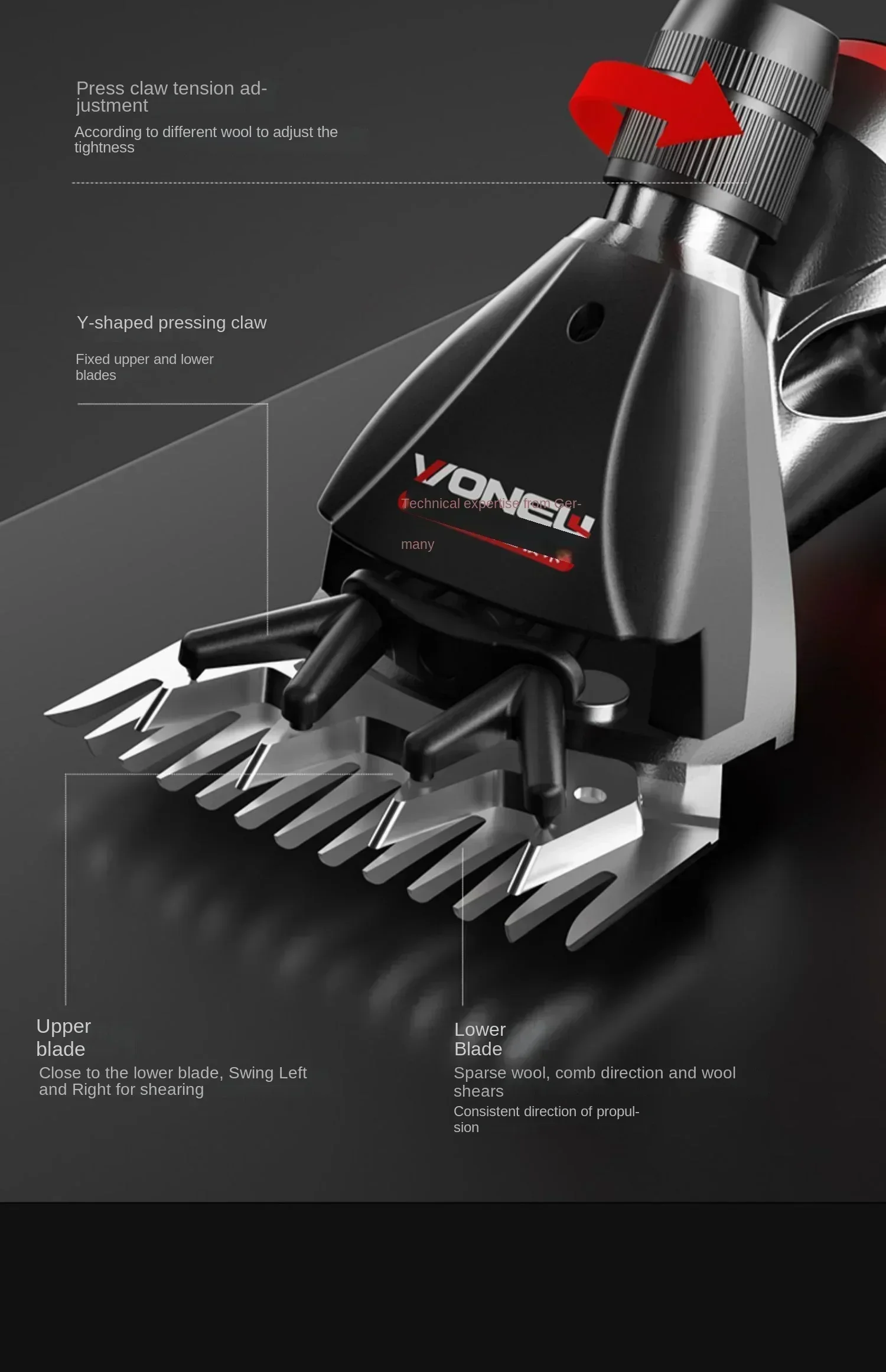 

220V Powerful Electric Sheep Shearing Machine with High-speed Cutting Blades AC