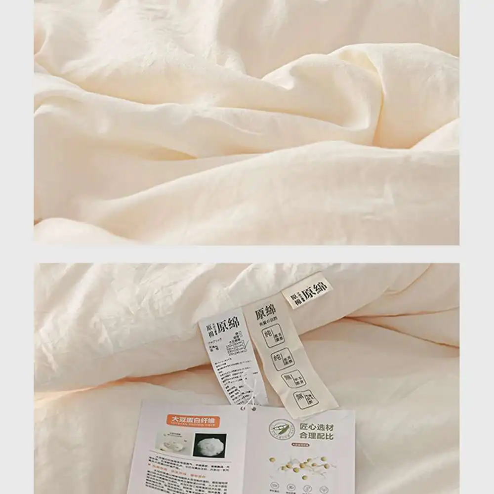 جودة ألياف فول الصويا ملء لحاف غرزة الربيع الصيف لحاف 100% نسيج القطن اللحف المعزي بطانية واحدة مزدوجة