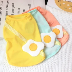 Cute fried egg dog spring summer clothes designer clothes for dogs and cats vest poached egg bag puppy summer dog clothes