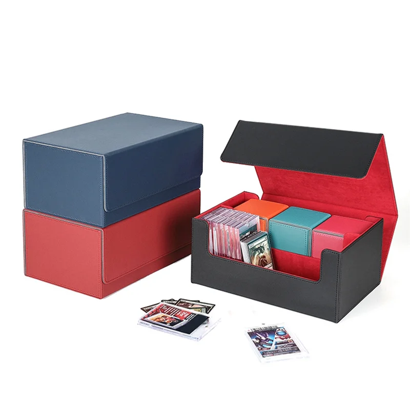 

Коробка для хранения карточек ZIZI для коллекционных карточек, держатель для карт с магнитной застежкой для магнитных игровых карт, черный