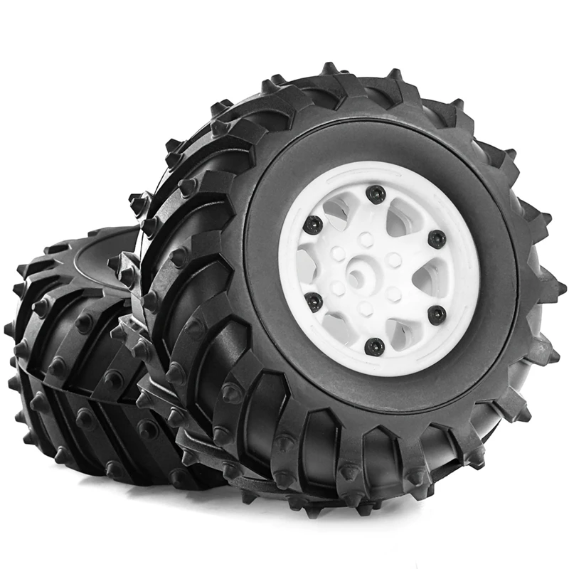 

4 шт. 128 мм 1/10-Набор резиновых шин для обода колеса с бисером для 1/10 RC гусеничного автомобиля TRX4 D90 D110 Axial SCX10 Black-ABWY