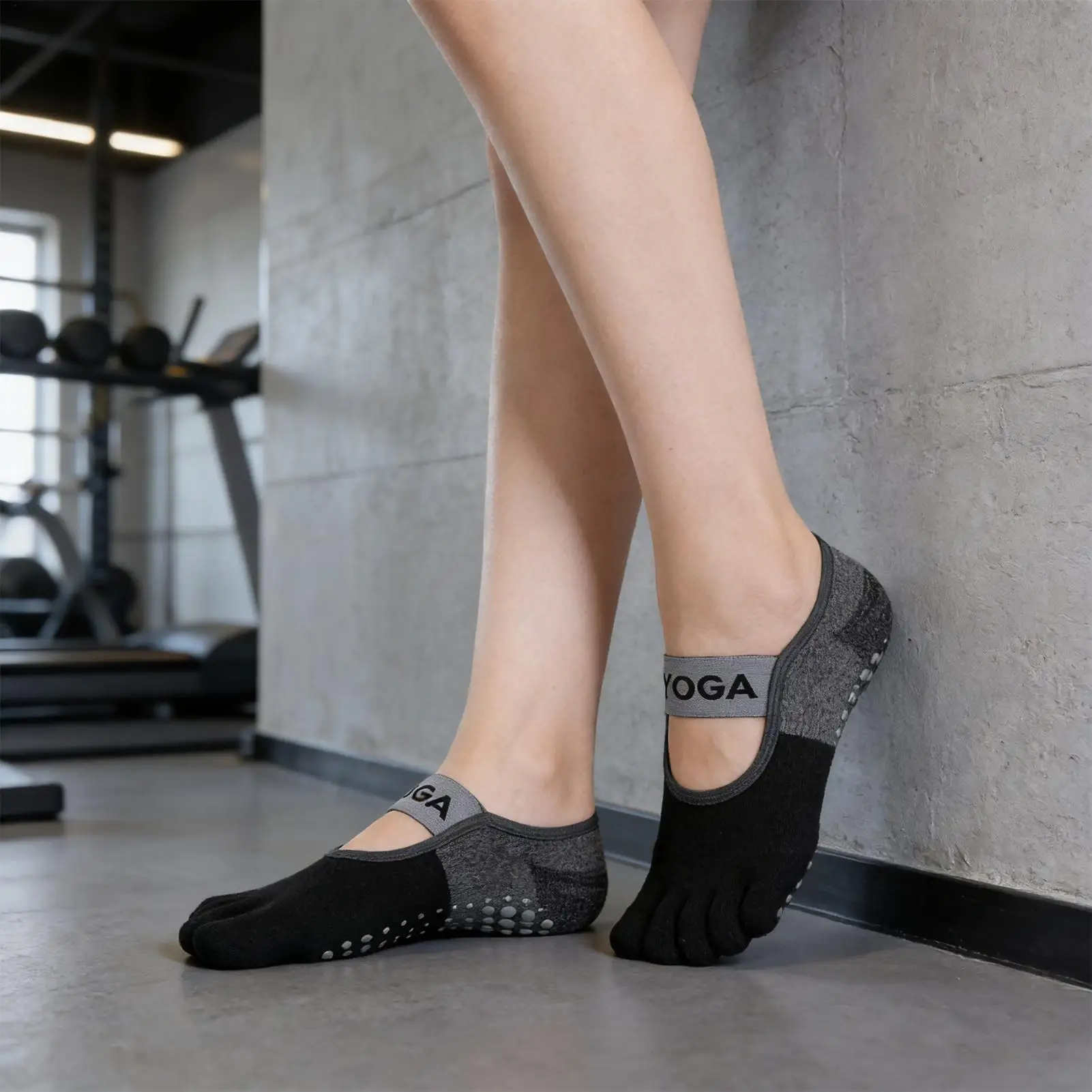 

Носки для йоги с пятью пальцами, низкие, с нескользящей подошвой, мягкие, для пилатеса, для занятий йогой, в спортзале, дома, в больнице, для баскетбола, футбола, тренировок