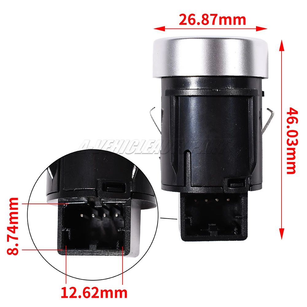 5N0959839 For VW Golf Plus MK6 Tiguan Mk1 New 1Pc Engine Start Stop Button Switch 4Pins Black Easy Installation Car Accessories view 3