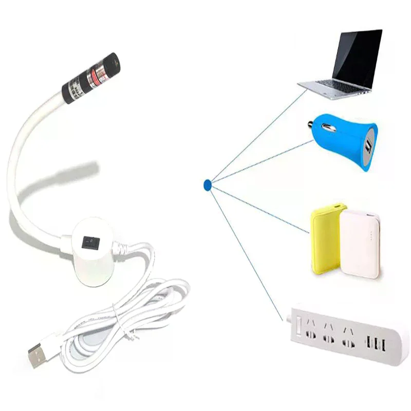 USB الأحمر الليزر تحديد المواقع ضوء الأشعة تحت الحمراء العمل مصباح قطع مع قاعدة مغناطيسية DC5V خط/الصليب ماكينة خياطة الملحقات
