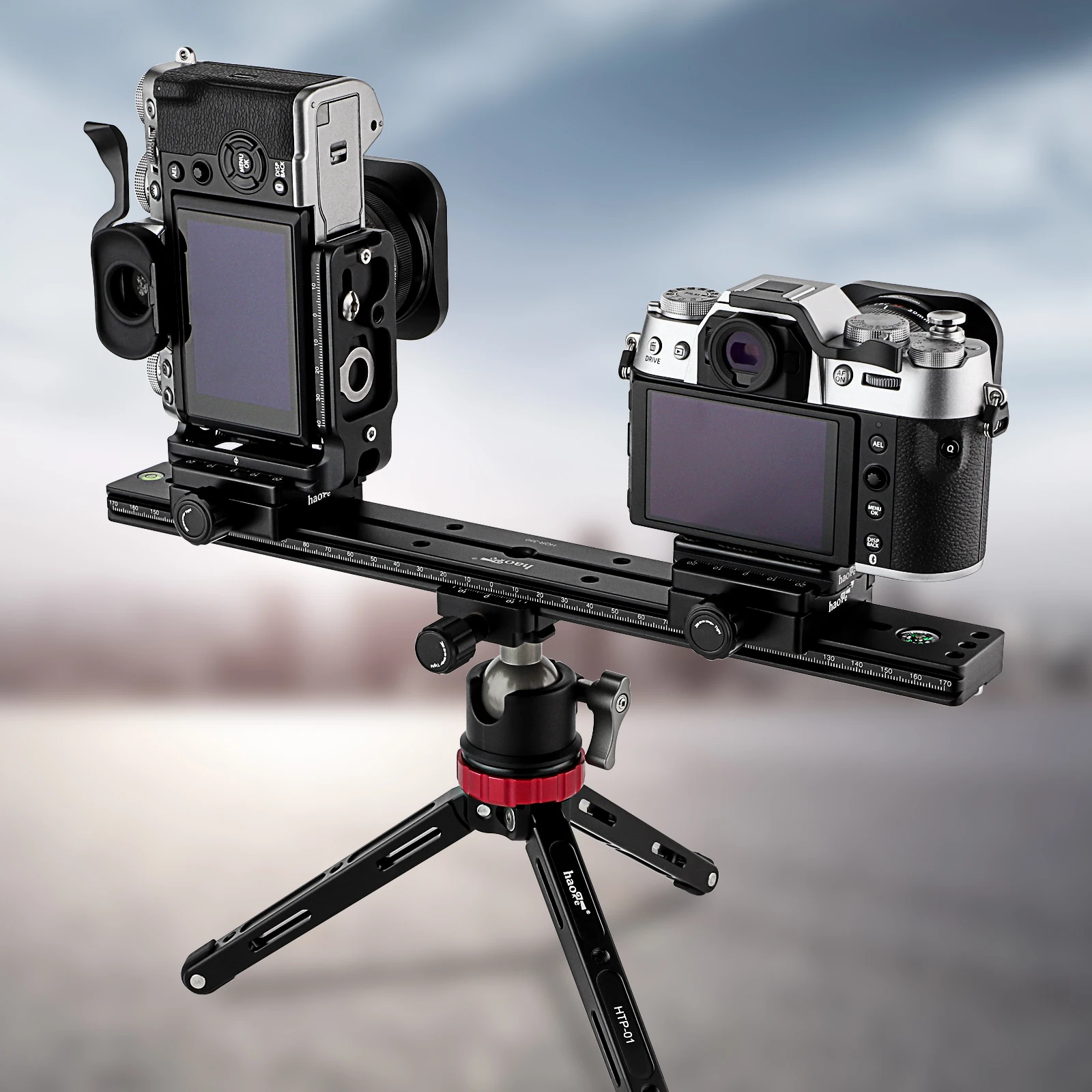 Haoge-スライド式カメラ三脚レール,350mm,多目的,ダブルダブテール,ロング,クイックリリース,ボールヘッドクランプ,arca互換