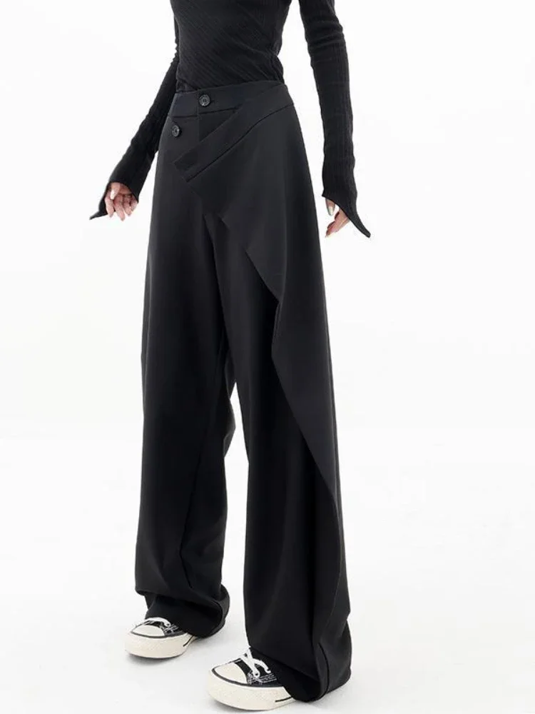 Pantalon large imbibé pour femme, salle de bain, salle de bain, salle de bain, MERCEDES U, gothique, style japonais, baggy, noir, fjirrégulier,