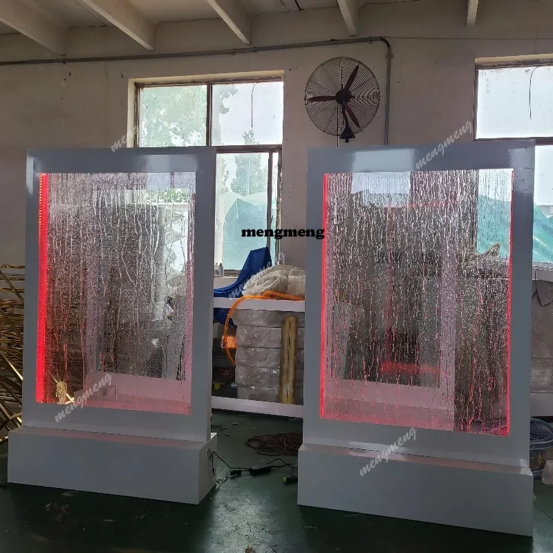 Decoration Supplies Led Waterfall Fountain Backdrop Water Board Event Party Supplies Hotel Wedding Welcome Entrance Sign