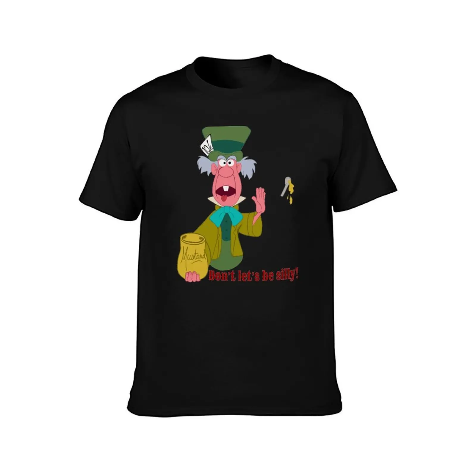 Mad Hatter! MUSTARD! T-Shirt, Summer Casual Cotton Tee, Oversized Streetwear Tops, Vintage Graphic Print, Loose Fit Short Sleeve