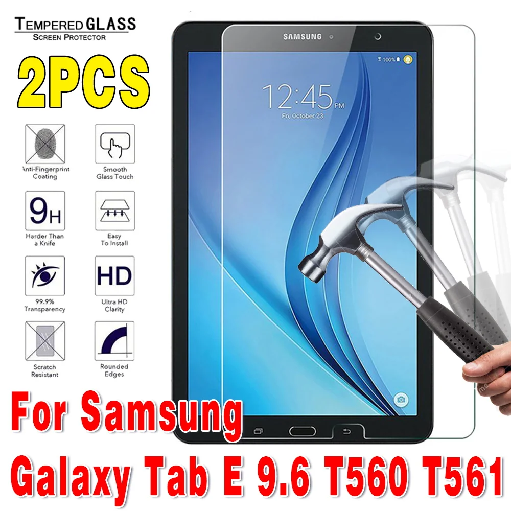 

Закаленное стекло для планшета Samsung Galaxy Tab E 9,6 дюйма T560 T561, 2 шт.