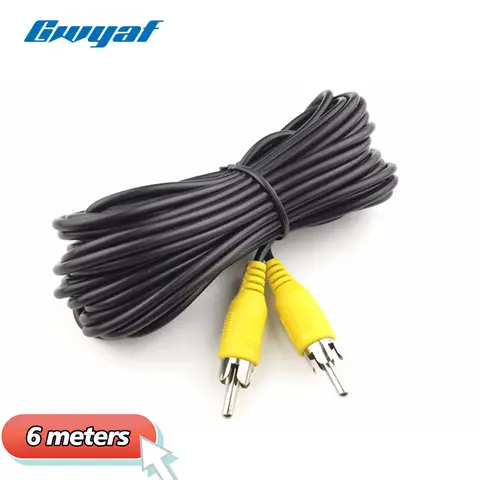 6 Meter RCA-Videokabel für Auto-Rückfahrkamera, AV-Verlängerungskabelbaum mit ADC-Stromkabel-Adapter für Rückfahrkamera
