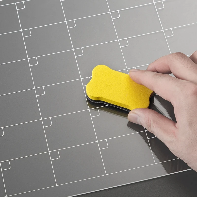 Klarer Acryl magnet für Kühlschrank 9 x13in wöchentlicher Karton trocken abwisch barer Kühlschrank für wieder verwendbaren Planer mit trocken abwisch baren Markern