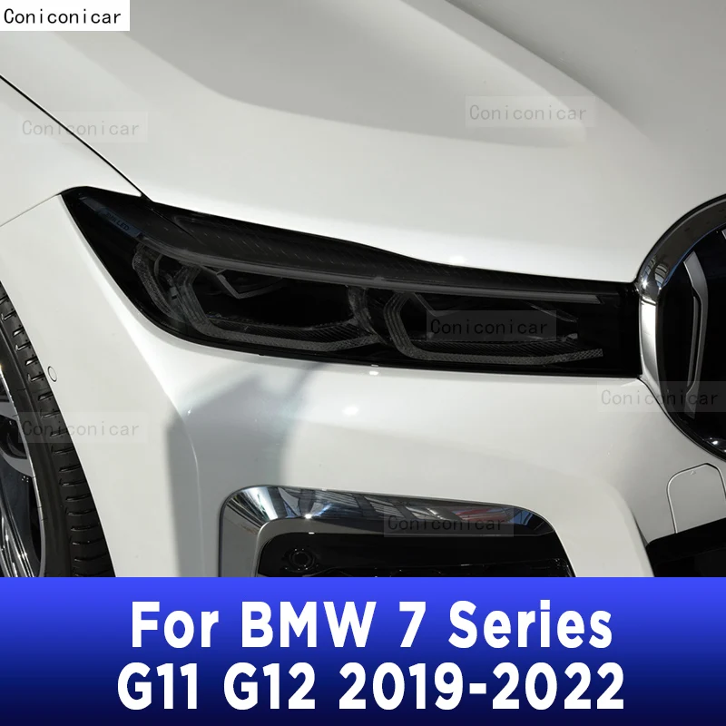 

Для BMW 7 серий G11 G12 2019-2022 Автомобильная фара оттенок дымчатое черное защитное покрытие пленка Защитные аксессуары стикер PPFfilm