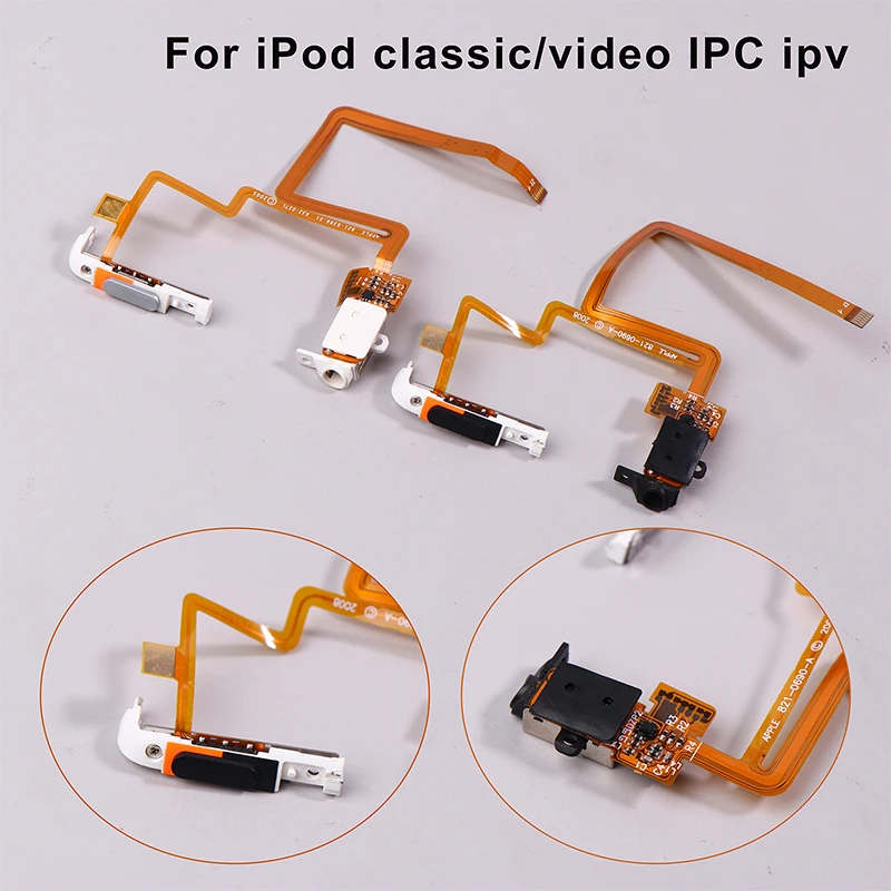 

1Pc Switch Button Headphone Audio Jack Hold Switch Flex Ribbon Cable For IPod Classic 30GB 80GB 120GB 3rd 160GB Accessories