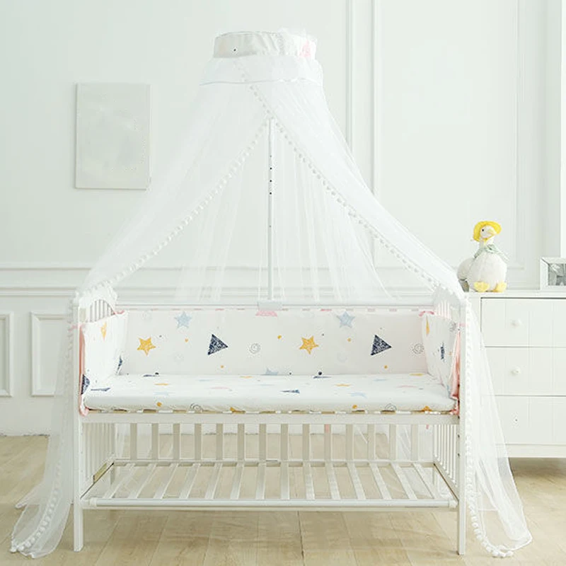 Floor Stand Children's Mosquito Net Encrypted Mesh Baby Cot Mosquito Net 5 Gears Height Adjustable Mosquito Net Baby Crib Tent