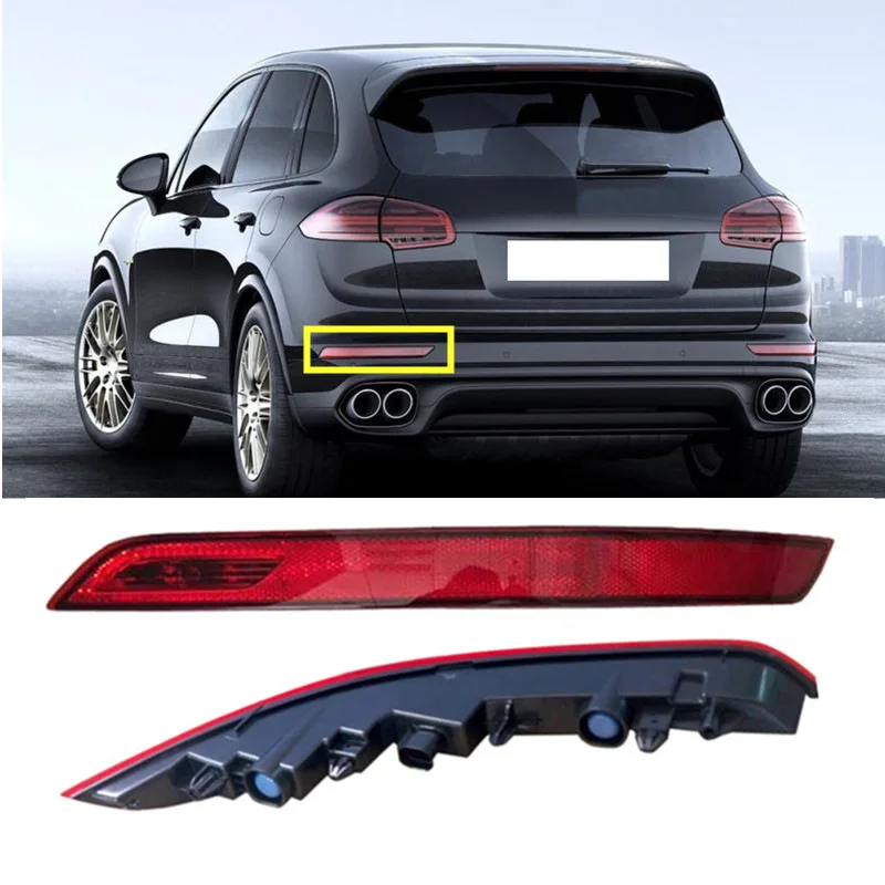 

2pcs Car Rear Bumper For Cayenne 2015 2016 2017 Taillight Reflector Light Parking Brake Lamp 95863110510 95863110610