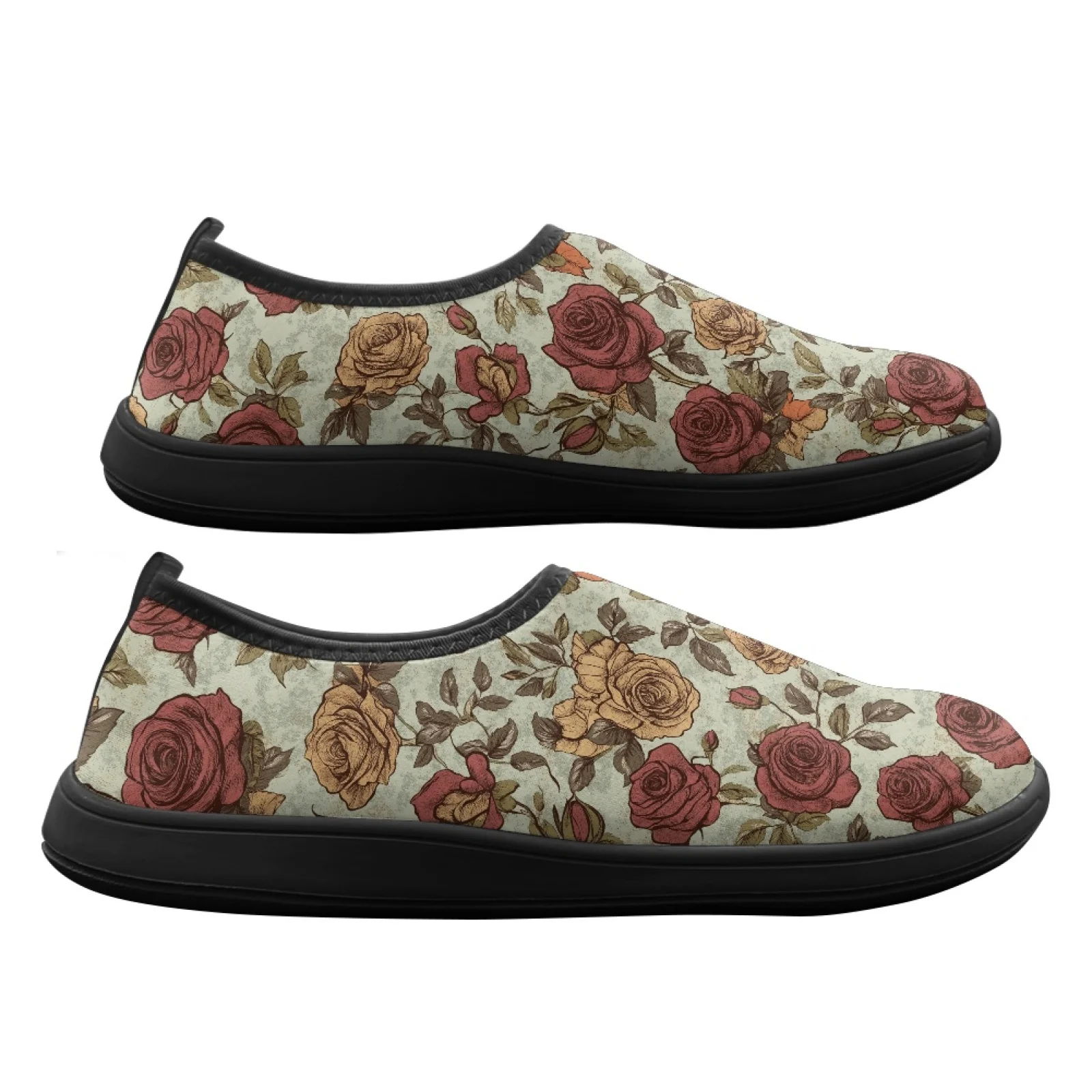 PENSTROLL Slip On Athletic Sneakers Wide Toe Box Barefoot Flats for Dress Men Rose