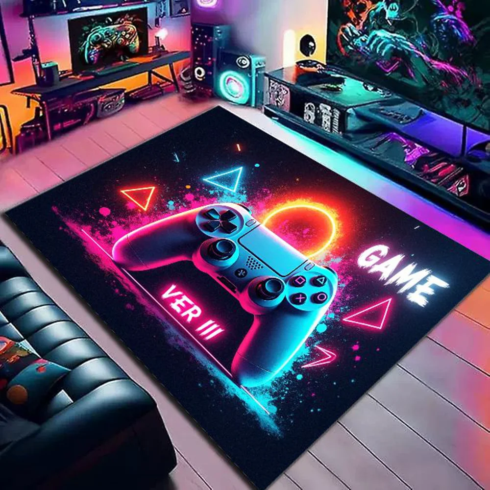 

VIKAMA Electronic GamePad Flannel Carpet Game Room Computer Chair Floor Mat Living Room Bedroom Bedside Rug Home Decoration