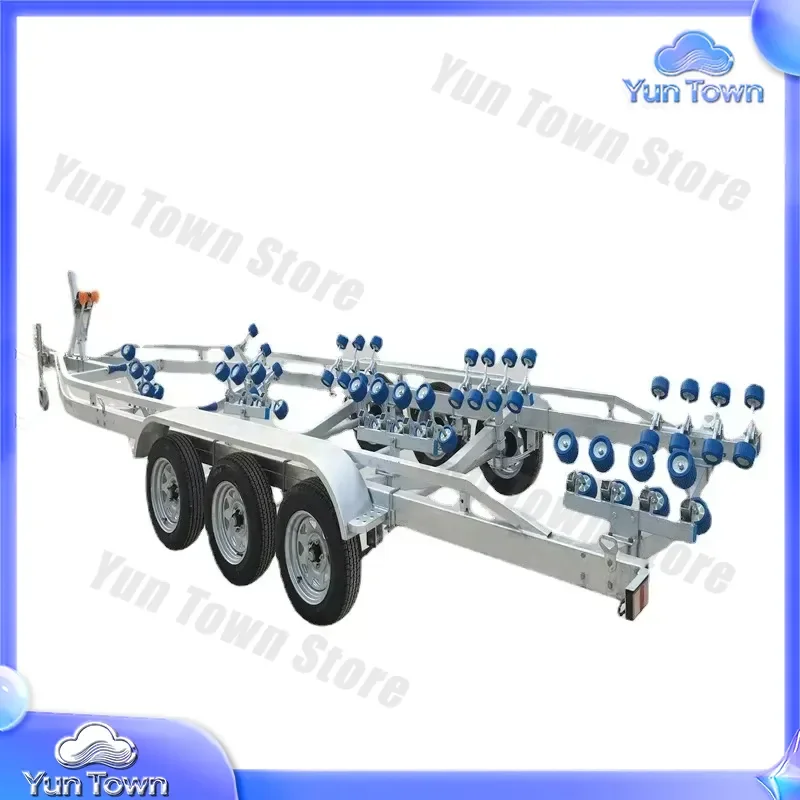 10m Boat Trailer for Heavy Duty Use Hot Dip Galvanized Marine Trailer for Large Boats Boat Transport Trailer for Fishing