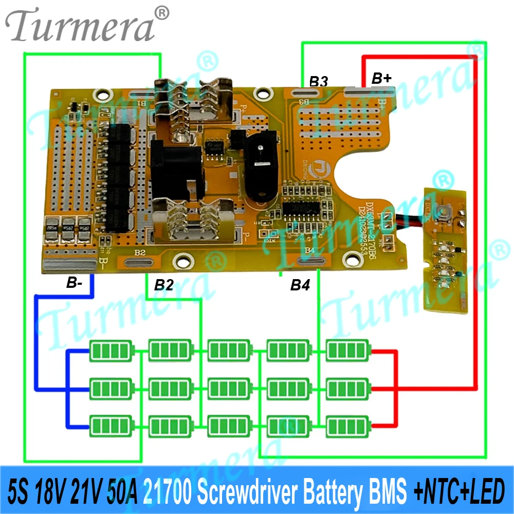 18V 21V Screwdriver Box 21700 Li-ion Battery Case for 5/10/15/20 Cells 5S 50A BMS for Lomvum Zhipu No Original For Makita Box